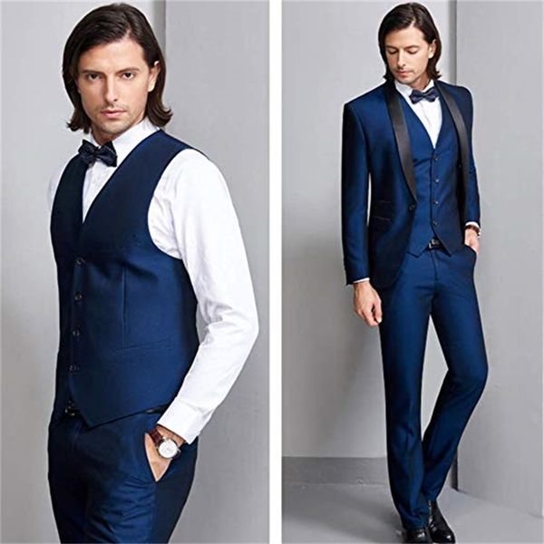 men's suits & blazers shawl lapel 3-pieces suit slim fit one button blazer jacket pants tux vest mens with terno masculino, White;black
men's suits & blazers shawl lapel 3-pieces suit slim fit one button blazer jacket pants tux vest mens with terno masculino, White;black