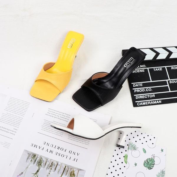 slippers outdoor high heel slipper slim square toe fashionable shoes 2021 summer europe and the united states single-size sandals, Black
slippers outdoor high heel slipper slim square toe fashionable shoes 2021 summer europe and the united states single-size sandals, Black