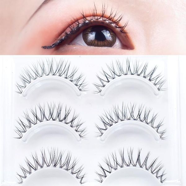 false eyelashes 2021 short naturally simulated thick transparent stem fake glimmer beginner makeup tools lashes 
false eyelashes 2021 short naturally simulated thick transparent stem fake glimmer beginner makeup tools lashes