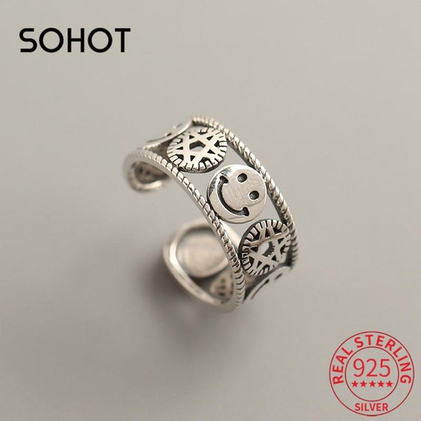 cluster rings so authentic 925 sterling silver opened face round women charm ring retro knuckles female party fine jewelry bijoux, Golden;silver
cluster rings so authentic 925 sterling silver opened face round women charm ring retro knuckles female party fine jewelry bijoux, Golden;silver