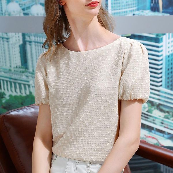 polka ot chiffon shirt women summer style women's temperament one-shoulder t-shirt foreign bubble sleeve, White
polka ot chiffon shirt women summer style women's temperament one-shoulder t-shirt foreign bubble sleeve, White