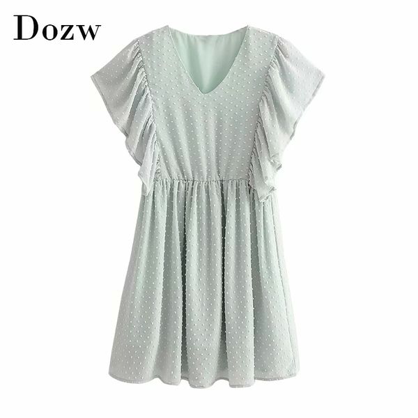 women elegant lace embroidery dress summer v neck ruffle mini dress ladies a line short sleeve sweet party dresses robe 210414, Black;gray
women elegant lace embroidery dress summer v neck ruffle mini dress ladies a line short sleeve sweet party dresses robe 210414, Black;gray