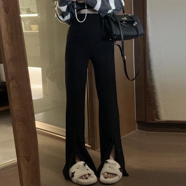 women's pants & capris black wide leg spring autumn split 2021 high waist straight tube loose floor casual rac, Black;white
women's pants & capris black wide leg spring autumn split 2021 high waist straight tube loose floor casual rac, Black;white
