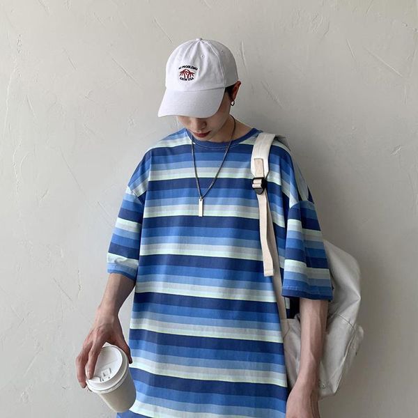 men's t-shirts 3xl oversized rainbow striped short sleeve men tshirts summer korean style fashion loose couple clothes japanese haraj, White;black
men's t-shirts 3xl oversized rainbow striped short sleeve men tshirts summer korean style fashion loose couple clothes japanese haraj, White;black