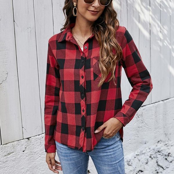 women's blouses & shirts european and american plaid shirt, autumn winter long sleeve casual coat, White
women's blouses & shirts european and american plaid shirt, autumn winter long sleeve casual coat, White