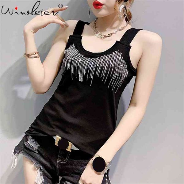 summer black vest diamonds tassel design white gray cotton casual tank t shirt women plus size s-3xl ropa mujer t02616b 210421
summer black vest diamonds tassel design white gray cotton casual tank t shirt women plus size s-3xl ropa mujer t02616b 210421