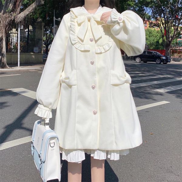 women's trench coats winter preppy style mid-length women woolen coat japanese fashion doll collar long sleeve thicken loose overcoat w, Tan;black
women's trench coats winter preppy style mid-length women woolen coat japanese fashion doll collar long sleeve thicken loose overcoat w, Tan;black