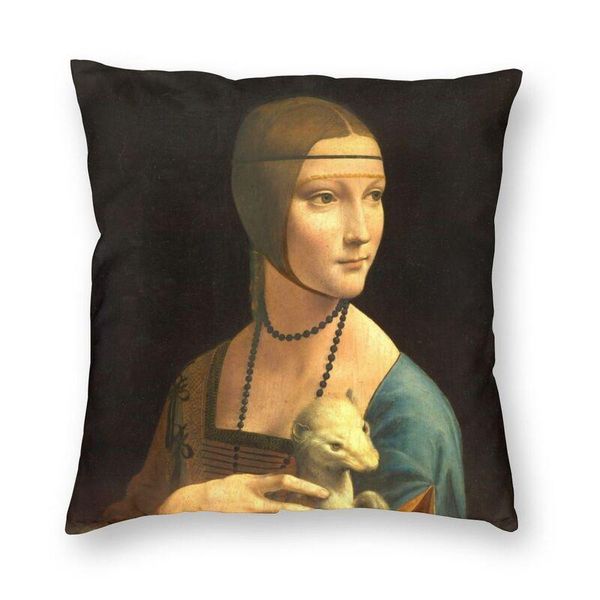 fashion lady with an ermin pillow case decoration 3d double-sided printed leonardo da vinci painting art cushion cover for car cushion/decor
fashion lady with an ermin pillow case decoration 3d double-sided printed leonardo da vinci painting art cushion cover for car cushion/decor