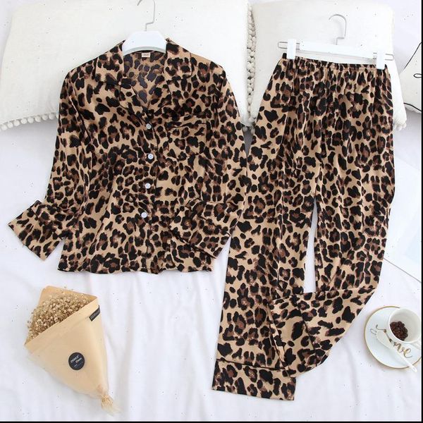 silky satin 2 pcs women sleepwear shirt amp pant home clothes pajamas leopard print pijamas suit sleep set casual soft, Black;red
silky satin 2 pcs women sleepwear shirt amp pant home clothes pajamas leopard print pijamas suit sleep set casual soft, Black;red