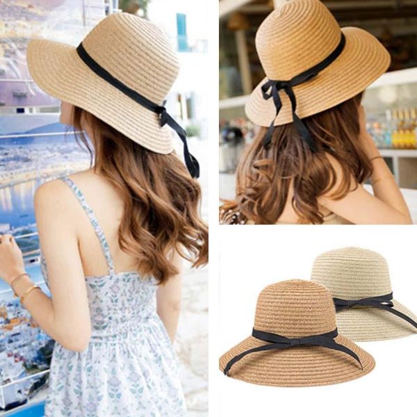 wide brim hats trendy women's summer beach sunhat bowknot breathable straw hat floppy outdoor casual temperament sunscreen, Blue;gray
wide brim hats trendy women's summer beach sunhat bowknot breathable straw hat floppy outdoor casual temperament sunscreen, Blue;gray