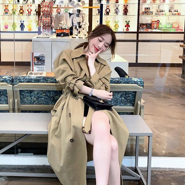 women's trench coats women casual long coat streetwear double breasted khaki windbreaker 2021 korean chic office ladies outerwear y448, Tan;black
women's trench coats women casual long coat streetwear double breasted khaki windbreaker 2021 korean chic office ladies outerwear y448, Tan;black