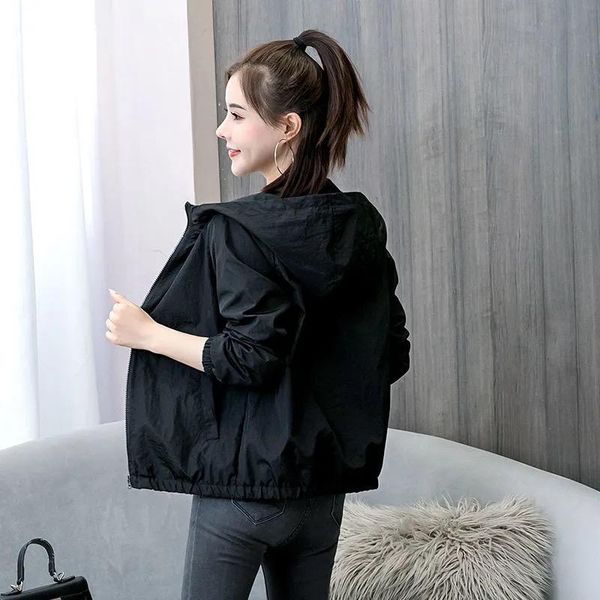 women's jackets 2021 spring autumn women solid color elastic waist jacket coat casual loose style zipper long sleeve ladies top, Black;brown
women's jackets 2021 spring autumn women solid color elastic waist jacket coat casual loose style zipper long sleeve ladies top, Black;brown