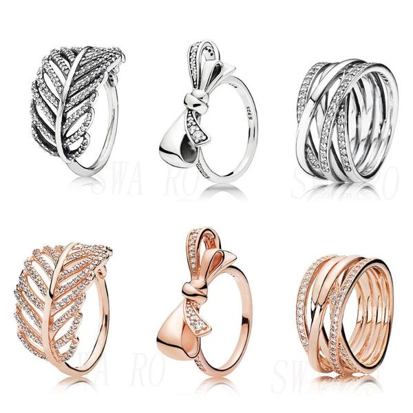 cluster rings silver 925 rose gold bow entwined shimmering featherbrilliant ring original woman jewelry birthday gift, Golden;silver
cluster rings silver 925 rose gold bow entwined shimmering featherbrilliant ring original woman jewelry birthday gift, Golden;silver