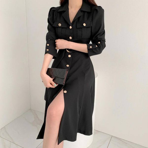 casual spring summer shirt womens dresses long sleeve office slim with belt a line female, Black;gray
casual spring summer shirt womens dresses long sleeve office slim with belt a line female, Black;gray