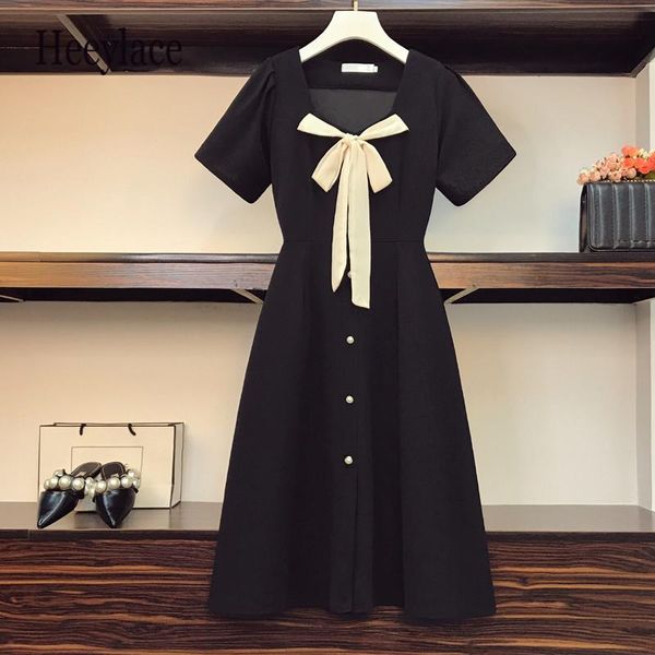 plus size dresses summer for women short sleeve bow collar high waist a-line single breasted dress office ladies black vestidos
plus size dresses summer for women short sleeve bow collar high waist a-line single breasted dress office ladies black vestidos