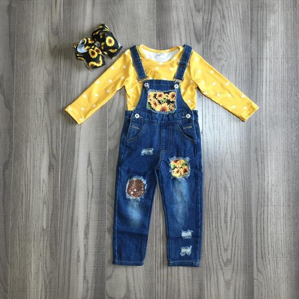 fall winter baby girls children clothes outfits overall sunflower jeans denim pants cotton ruffles match bow, White
fall winter baby girls children clothes outfits overall sunflower jeans denim pants cotton ruffles match bow, White
