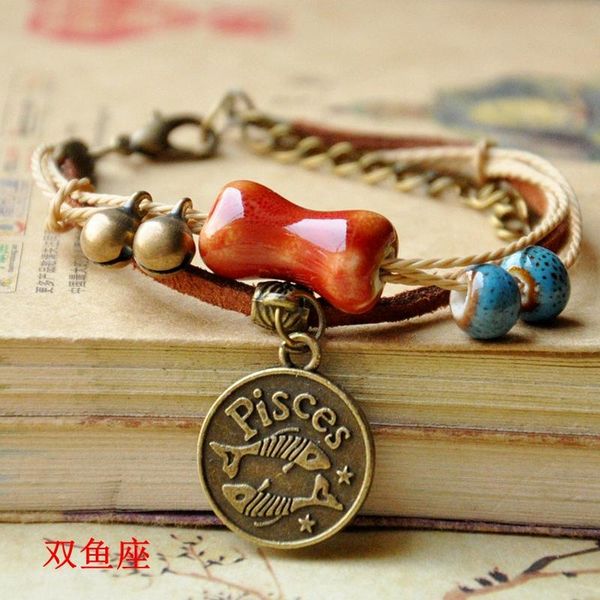 charm bracelets copper 12 constellations charms ceramics beads & bangles for women girl students kids friendship gifts boho jewelry, Golden;silver
charm bracelets copper 12 constellations charms ceramics beads & bangles for women girl students kids friendship gifts boho jewelry, Golden;silver
