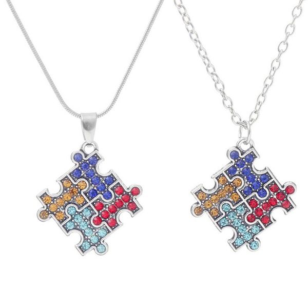 pendant necklaces fun puzzle piece necklace jigsaw love friends family everyday gift colorful autism awareness, Silver
pendant necklaces fun puzzle piece necklace jigsaw love friends family everyday gift colorful autism awareness, Silver