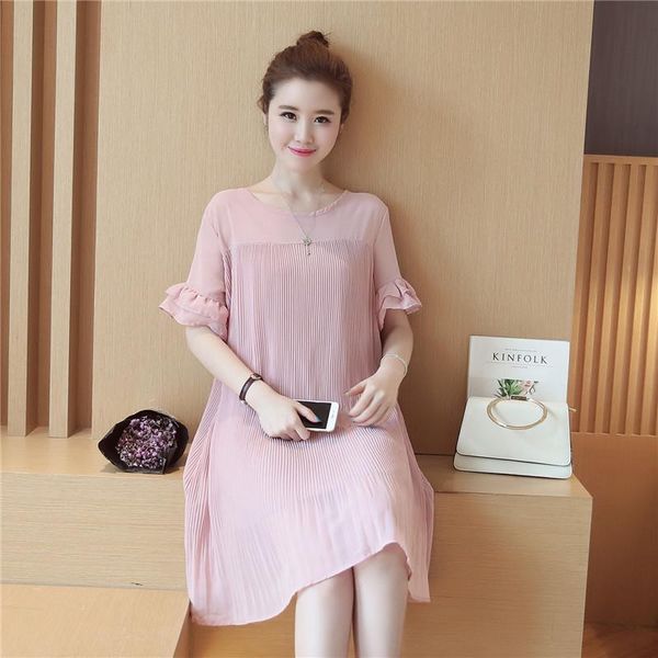 maternity dresses summer expectant mother casual chiffon petal sleeve loose dress pleated pregnant women clothing, White
maternity dresses summer expectant mother casual chiffon petal sleeve loose dress pleated pregnant women clothing, White
