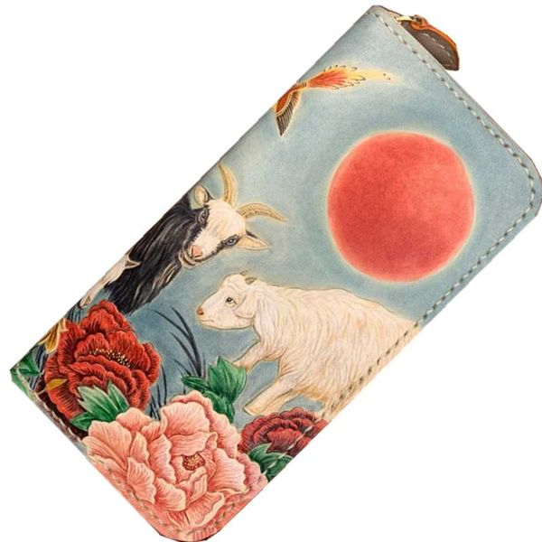 handmade women "the spring comes in full form" wallets bag purses lady clutch vegetable tanned leather long lucky wallet, Red;black
handmade women "the spring comes in full form" wallets bag purses lady clutch vegetable tanned leather long lucky wallet, Red;black