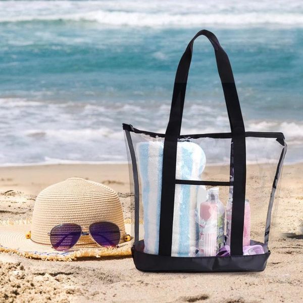 storage bags large capacity ladies tote bag pvc waterproof women handbag shoulder fashion transparent beach shopper 
storage bags large capacity ladies tote bag pvc waterproof women handbag shoulder fashion transparent beach shopper
