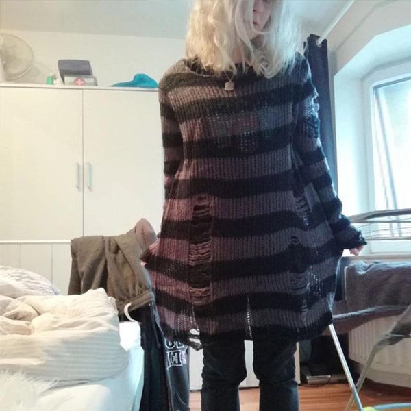 women's sweaters fashion pullovers hollow out shirt long sleeve round neck striped cutout knitting casual party fall spring sweater, White;black
women's sweaters fashion pullovers hollow out shirt long sleeve round neck striped cutout knitting casual party fall spring sweater, White;black