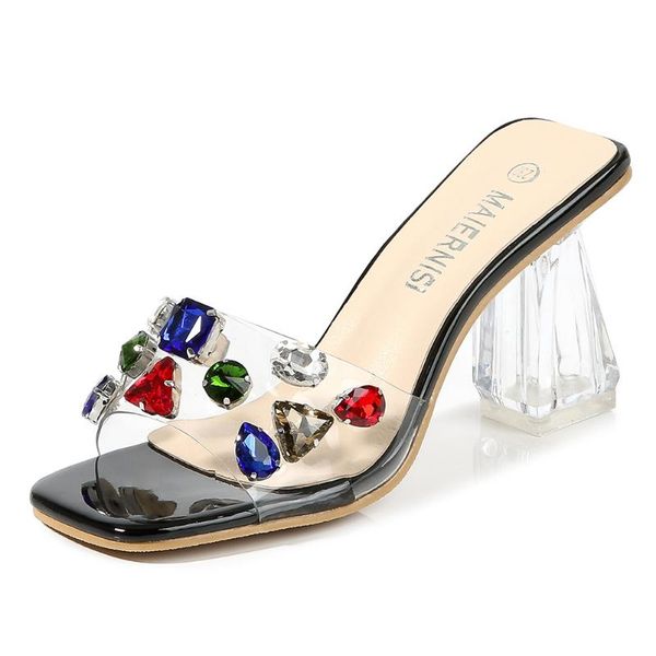 sandals mclubgirl women's low square supply plus crystal transparent rivet for women party wz-t8-8, Black
sandals mclubgirl women's low square supply plus crystal transparent rivet for women party wz-t8-8, Black