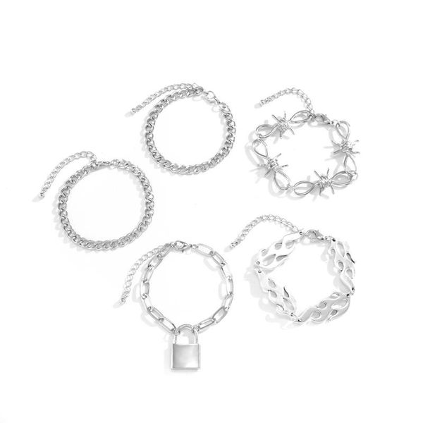 link, chain aivle 5-piece bracelet set multi- lock flame unique design hypoallergenic easy to use suitable for everyday wear, Black
link, chain aivle 5-piece bracelet set multi- lock flame unique design hypoallergenic easy to use suitable for everyday wear, Black