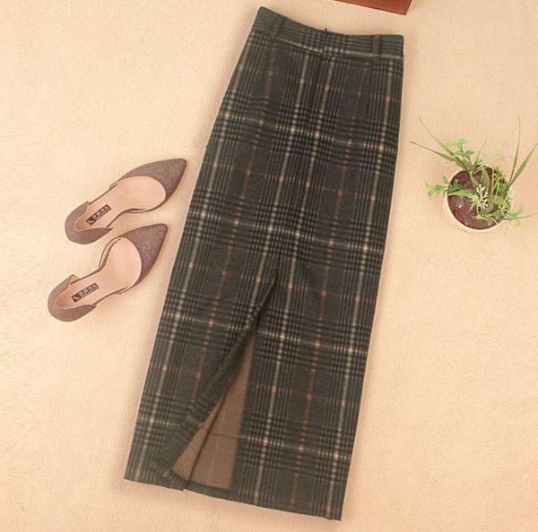 skirts high waist long plaid womens 2021 elegant split office lady skirt hip package step woolen, Black
skirts high waist long plaid womens 2021 elegant split office lady skirt hip package step woolen, Black