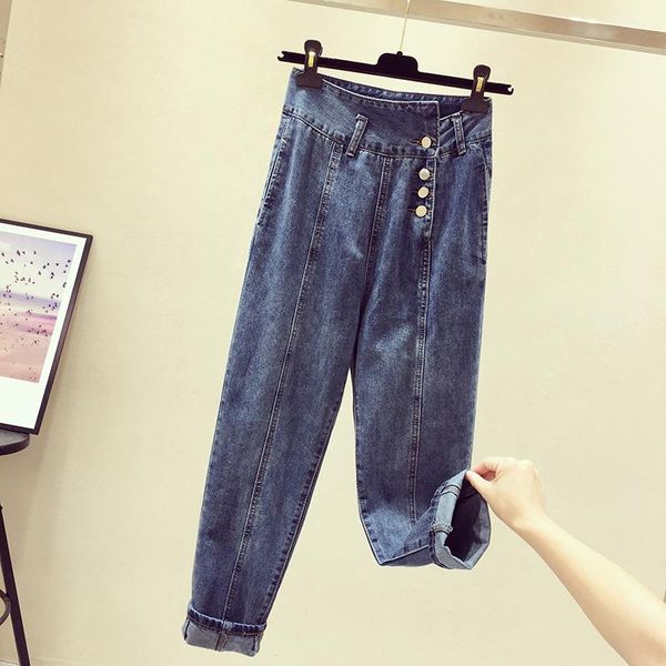 women's jeans jeggings for women single breasted vintage harem irregular design empire high waist 2021 autumn full length pocket, Blue
women's jeans jeggings for women single breasted vintage harem irregular design empire high waist 2021 autumn full length pocket, Blue