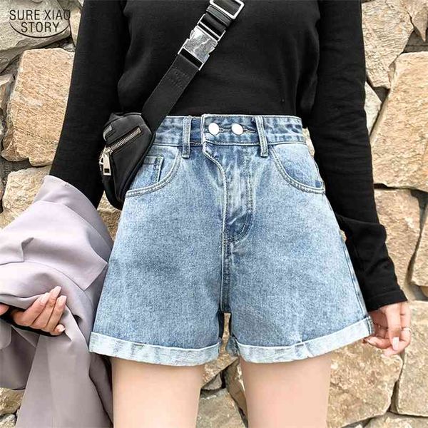 caual summer ladies shorts jeans for women women's denim classic vintage high waist blue wide leg female 9517 210506, White;black
caual summer ladies shorts jeans for women women's denim classic vintage high waist blue wide leg female 9517 210506, White;black