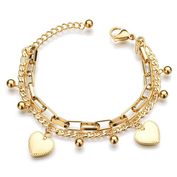 woman bracelets mulitlayer gold color chain heart & bangles charm for women crystal, Golden;silver
woman bracelets mulitlayer gold color chain heart & bangles charm for women crystal, Golden;silver