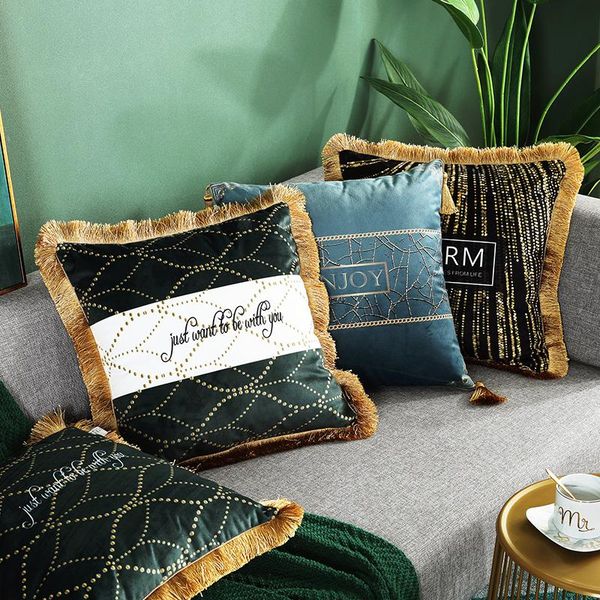 45x45 morden velvet cushion cover golden tassel pillow sofa backrest pillowcase throw fringe household cushion/decorative
45x45 morden velvet cushion cover golden tassel pillow sofa backrest pillowcase throw fringe household cushion/decorative