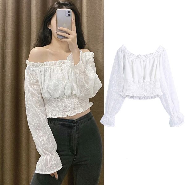 women's t-shirt 2021 off shoulder long sleeve t-shirt crop stringy selvedge party bustier elastic tube club ppk1, White
women's t-shirt 2021 off shoulder long sleeve t-shirt crop stringy selvedge party bustier elastic tube club ppk1, White