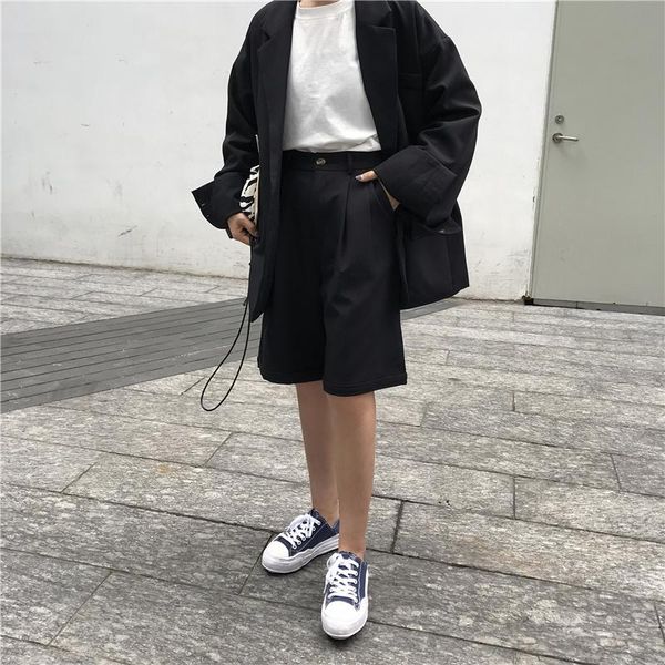 vintage fashion 2 piece outfits women solid casual blazers high waist suit short pants lady sets streetwear women's tracksuits, Gray
vintage fashion 2 piece outfits women solid casual blazers high waist suit short pants lady sets streetwear women's tracksuits, Gray