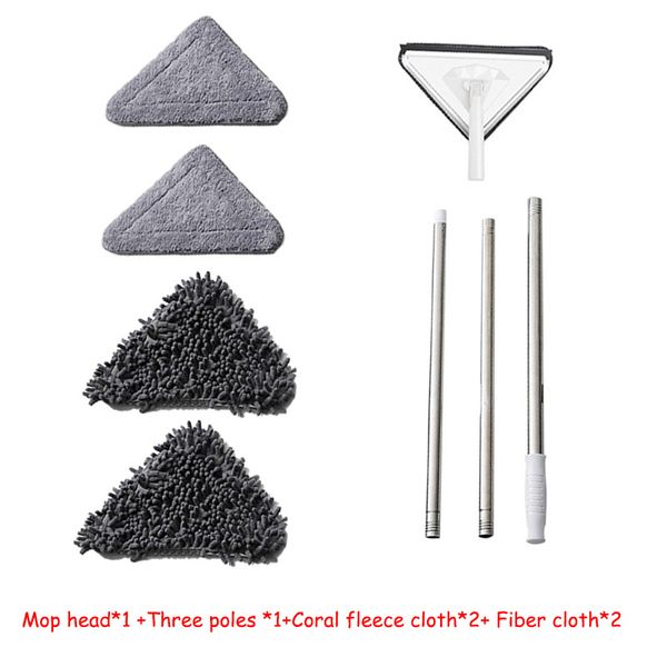 1 set of 360 Rotating Triange Retractabe Househod Ceaning azy Magic Mop