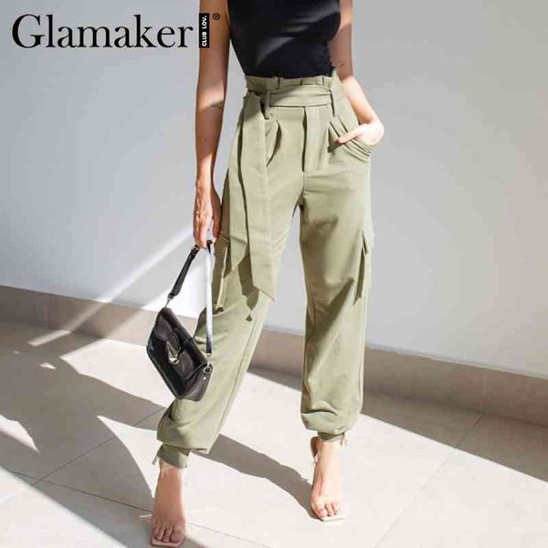 glamaker green loose casual bandage trousers spring summer women holiday overalls new female high waist pants 210414, Black;white
glamaker green loose casual bandage trousers spring summer women holiday overalls new female high waist pants 210414, Black;white