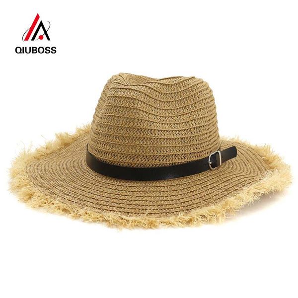 summer women men straw jazz fedora hats with belt buckle furry brim wide panama beach sunhat holiday sunshade hat cap, Blue;gray
summer women men straw jazz fedora hats with belt buckle furry brim wide panama beach sunhat holiday sunshade hat cap, Blue;gray