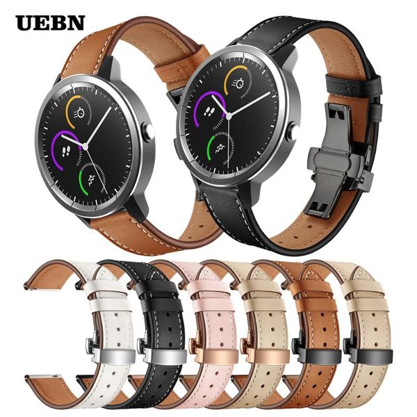 watch bands uebn butterfly clasp leather strap for garmin venu sq bracelet active vivoactive 4 forerunner 645 watchbands correa, Black;brown
watch bands uebn butterfly clasp leather strap for garmin venu sq bracelet active vivoactive 4 forerunner 645 watchbands correa, Black;brown