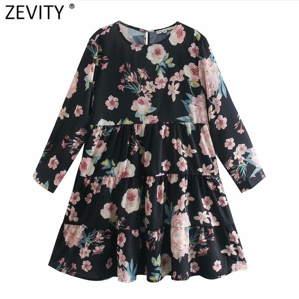 zevity women vintage o neck floral print pleat ruffles mini dress female three quarter sleeve chic party vestido ds5040 210419, Black;gray
zevity women vintage o neck floral print pleat ruffles mini dress female three quarter sleeve chic party vestido ds5040 210419, Black;gray