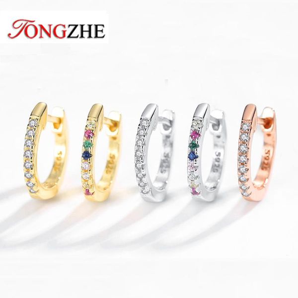 hoop & huggie tongzhe classic round 925 sterling earrings authentic clear colorful zircon for women anniversary wdding jewelry, Golden;silver
hoop & huggie tongzhe classic round 925 sterling earrings authentic clear colorful zircon for women anniversary wdding jewelry, Golden;silver