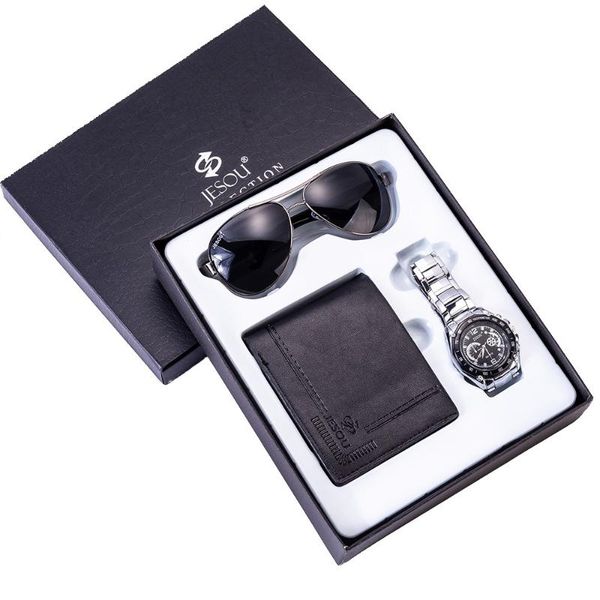 wristwatches 2021 men watch set gift box wallet sunglasses leather steel strap quartz exquisite packaging business gifts, Slivery;brown
wristwatches 2021 men watch set gift box wallet sunglasses leather steel strap quartz exquisite packaging business gifts, Slivery;brown
