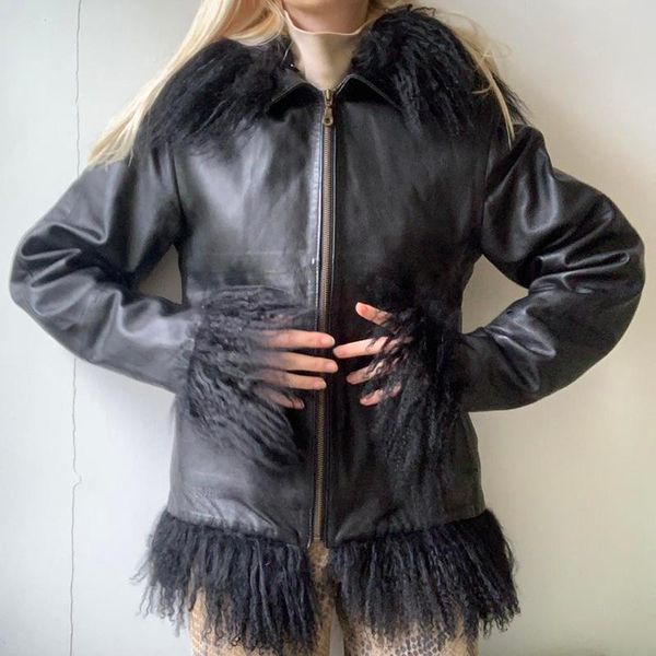 women's leather & faux gothic black elegant fashion jacket high street zip up long sleeve autumn jackets women fur trim coats punk
women's leather & faux gothic black elegant fashion jacket high street zip up long sleeve autumn jackets women fur trim coats punk