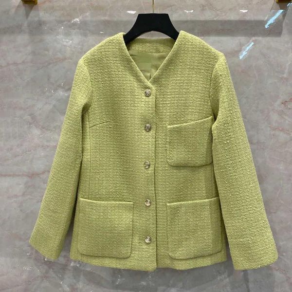 women's wool & blends spring high runways quality v-neck coat designer women 100% silk lining tweed c678, Black
women's wool & blends spring high runways quality v-neck coat designer women 100% silk lining tweed c678, Black