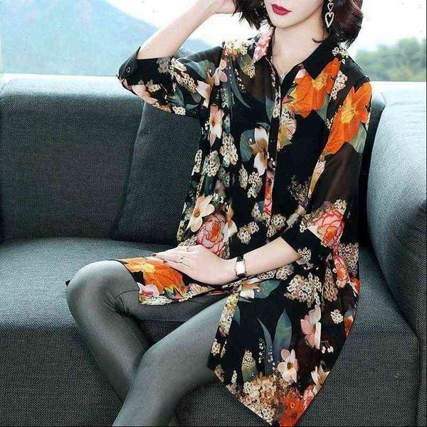 send womens shirts vest large size loose lapel chiffon shirt female single breasted printed five point sleeve mid length blouses, White
send womens shirts vest large size loose lapel chiffon shirt female single breasted printed five point sleeve mid length blouses, White