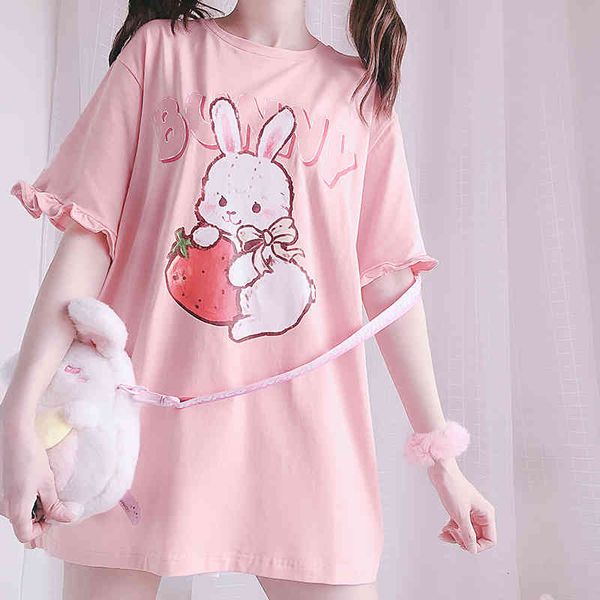 lolita kawaii women t-shirts summer strawberry female tee bunny graphic pink soft girl cute anime short sleeve shirt, White
lolita kawaii women t-shirts summer strawberry female tee bunny graphic pink soft girl cute anime short sleeve shirt, White