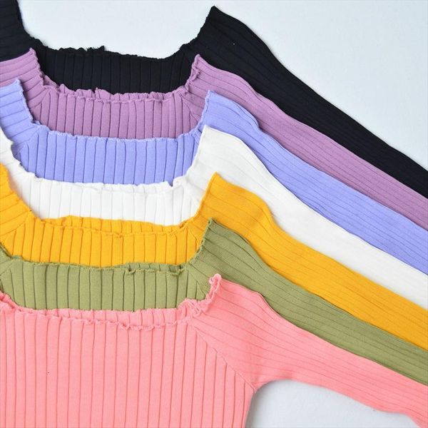 summer solid slash neck womens sweaters knit women long sleeve slim fit pullovers woman autumn korean jumpers, White;black
summer solid slash neck womens sweaters knit women long sleeve slim fit pullovers woman autumn korean jumpers, White;black
