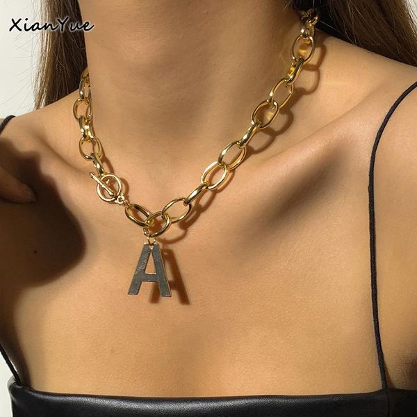 pendant necklaces fashion punk letter a simple hip-hop choker women korean jewelry accessories, Silver
pendant necklaces fashion punk letter a simple hip-hop choker women korean jewelry accessories, Silver