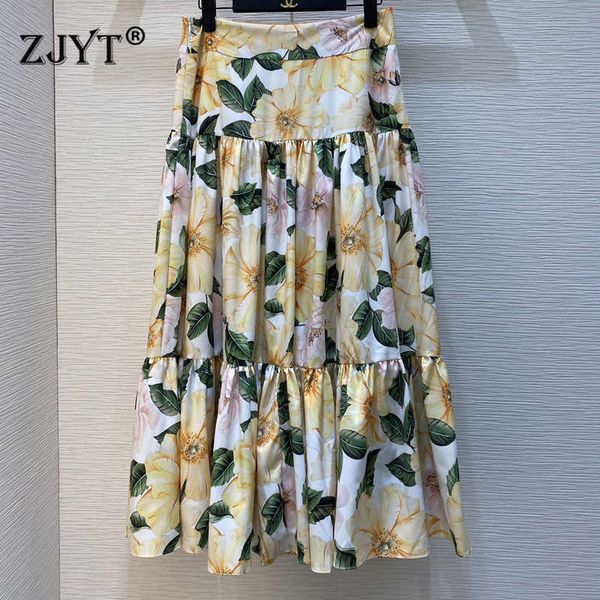spring summer runway designers fashion high waist floral print aline long skirts women 210601, Black
spring summer runway designers fashion high waist floral print aline long skirts women 210601, Black