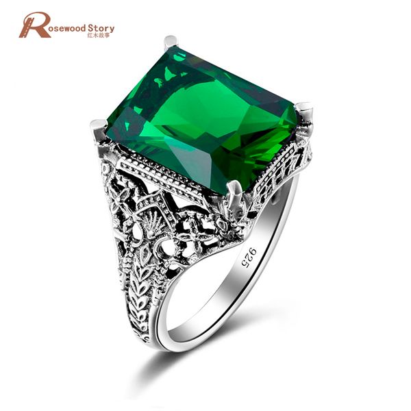 vintage fine jewelry created emerald cocktail ring genuine 925 sterling silver hollowed out fashion engagement ring for women, Black
vintage fine jewelry created emerald cocktail ring genuine 925 sterling silver hollowed out fashion engagement ring for women, Black